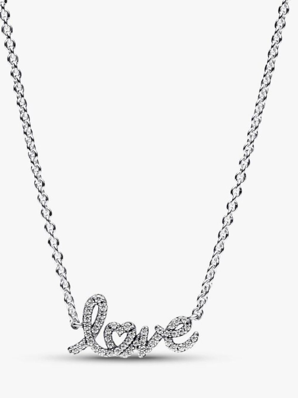 Pandora Sparkling Handwritten Love Collier Necklace